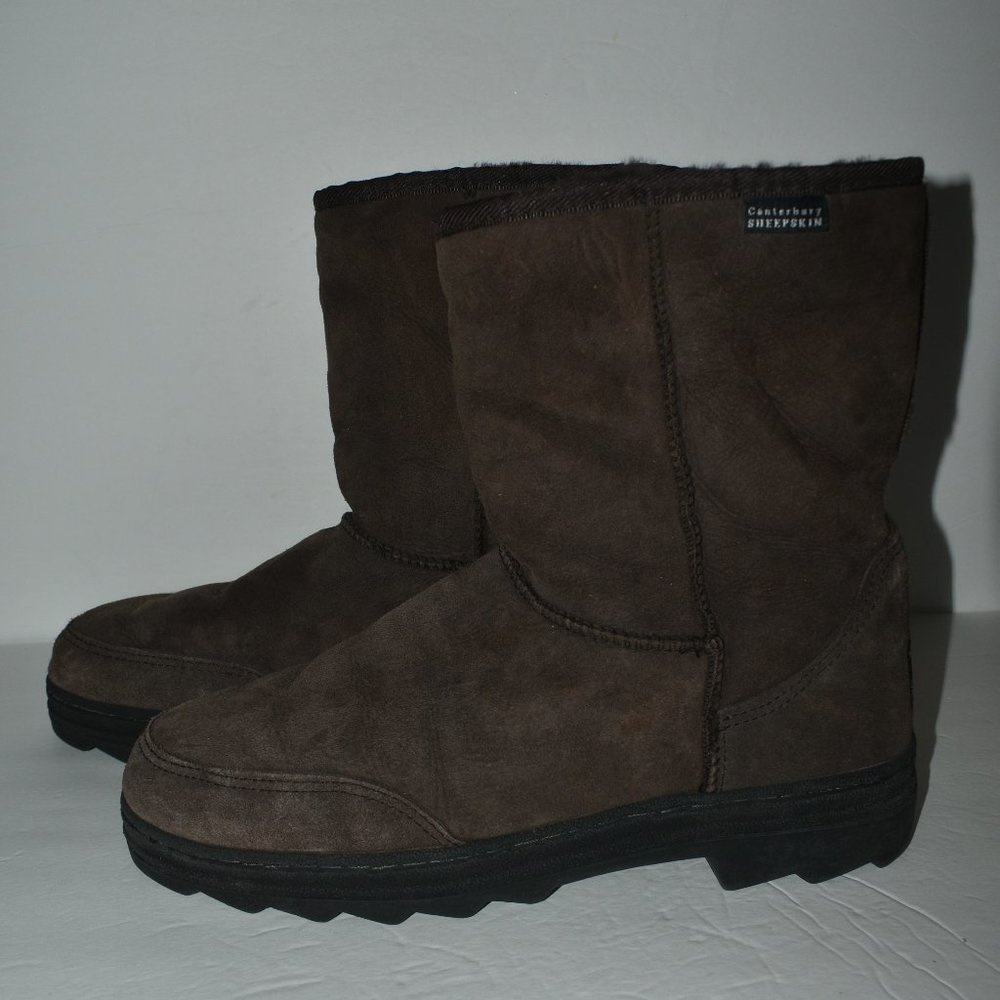 Canterbury Sheepskin Supertread Low Brown Boots